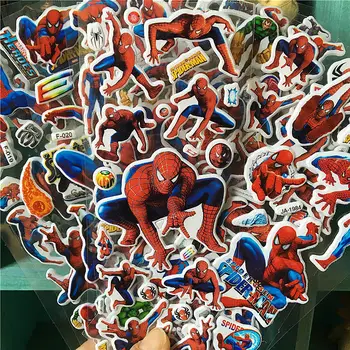 6TK Marvel Spiderman Kleepsud Kids Armas Anime Kleebised Cartoon 3D Kleebised tüdrukud poiss Kleebised