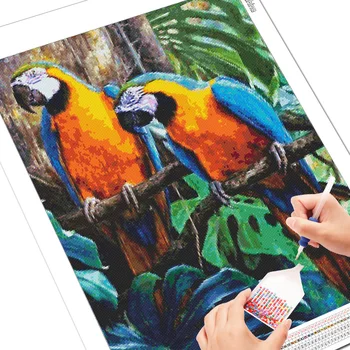 EverShine 5D Diamond Tikandid Papagoi Kive Diamond Maali Loomade Täis Square Mosaic Kevad ristpistes Komplekt Käsitöö