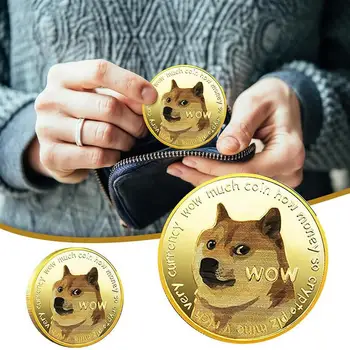 10 Stiile Naljakas Dogecoin Kuld, Hõbe Doge Mälestusmüntide Kollektsioon Koer Muster Suveniiride Kodu Kaunistamiseks Käsitöö Ehteid