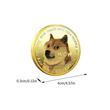 10 Stiile Naljakas Dogecoin Kuld, Hõbe Doge Mälestusmüntide Kollektsioon Koer Muster Suveniiride Kodu Kaunistamiseks Käsitöö Ehteid