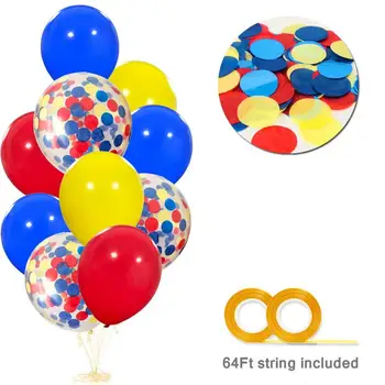 1 Komplekt Sünnipäevaks Õhupallid Punane Sinine Kollane Lateks Õhupalli Konfetit Õhu Globos Baby Shower Sünnipäeva Decor Tarvikud