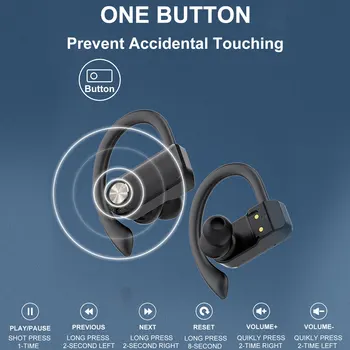 PD02 Veekindel Bluetooth Kõrvaklapid 5.1 Sport Traadita Kõrvaklappide 15 Tundi Muusika Ajal LED Võimsus Ekraan Kõrva Konks Gaming Headset
