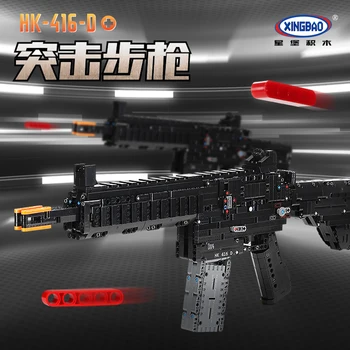 Xingbao Relv Scar Assult Ehitusplokid Mudel Püss Mänguasi Snaiper Hk416 Relva Käsirelvad Püstol Ww2 Relvi Tellised Sõjalise Lapsed