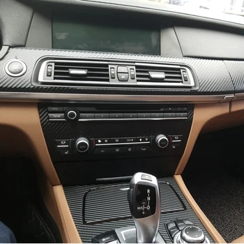 BMW 7 Seeria F01 F02 F03 F04 Interjöör Kesk-juhtpaneel Ukse Käepide süsinikkiust Kleebised Kleebised Auto stiil Accessorie