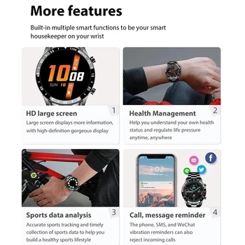 LIGE 2021 Uus Smart Watch Meeste Täielikult Puutetundlik Ekraan Sport Fitness Vaadata Veekindel Bluetooth Kõne Android ja iOS Smartwatch+Kast