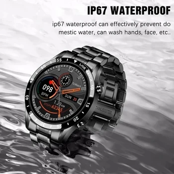 LIGE 2021 Uus Smart Watch Meeste Täielikult Puutetundlik Ekraan Sport Fitness Vaadata Veekindel Bluetooth Kõne Android ja iOS Smartwatch+Kast