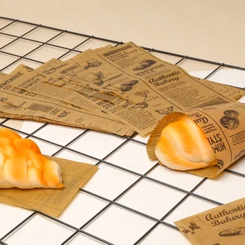 50tk 25x10cm Õli-tõend Paber Leib Sandwich Wrap vahapaber Köök Tarvikud Bakeware