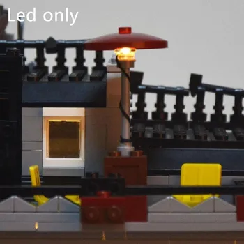 Street View Hoone 10185 LED Light LEGO Roheline Kaupmees LED Mudel, ehitusplokid, Lapsed, Jõulud Mänguasjad Komplekt