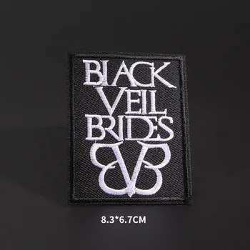 Mõõna brand black inglise tähestikku tikandid riietus DIY riie kleebised epaulette märgi ruut meeste kampsun teenetemärgi triikimine