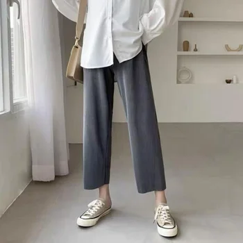 Vabaaja Püksid Naiste Populaarne Pluse 5XL Suve Püksid Naiste korea Stiilis Streetwear Õpilased Lihtne Tahke Sirge Stiilne Ins