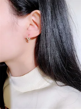 Charmwin Uus Mood Korea Kõrvarõngad Naistele Kõrva Kulla Värvi Ja Hõbedast Värvi Tähed, Kuu Asümmeetrilise Kõrvarõngad Naistele
