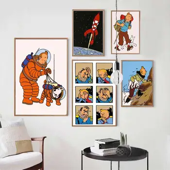 Prantsuse Koomiksid Adventures of Tintin Diamond Maali DIY 5D ristpistes Täis Ruut/Ring Diamond Tikandid Mosaiik Home D