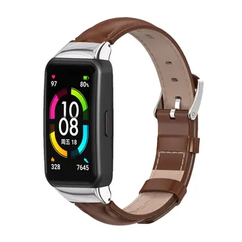 Näiteks Huawei Band 6 Rihm Ehtne Nahk Smart Watch Randme Vöö jaoks Honor Band 6 Käevõru Käepaela Asendamine Tarvikud