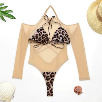 Mossha Läbipaistev võrgusilma sexy bikini set monokini Naiste ujumistrikoo Kolmnurk backlesss bikiinid 2020 trikoo Päitsed supelrõivad