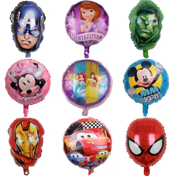 100 Tk Erinevaid teemasid 18 tolli Alumiinium Heelium Õhupallid, Cartoon Baby Shower Kaunistused Õhupallid Kids Mänguasi Sünnipäeva