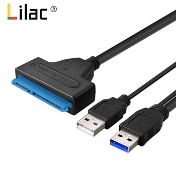 USB 3.0 SATA 3 sata Kaabel ja usb 3.0 adapter converter with power Kuni 6 gbit / s 2.5 Tolli Välise HDD SSD kõvaketas 22Pin