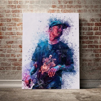 Lõuend Maalid Laulja Star Seina Kunstniku Plakat Rap Pildid Prindib Home Decor Travis Scott Eest Elutuba Modulaarne Nr Raamitud