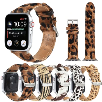 Palus Leopard Ehtne Nahk Käekell Bänd Apple Watch Seeria 6 5 4 3 2 1 SE Randmepaela