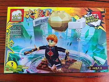 8 Stiilis Naruto Jiraiya Ninja vs väikesed osakesed kokku pandud ehitusplokid Mänguasjad Tegevus arvandmed nukk Pakendada Laste puzzle kingitus