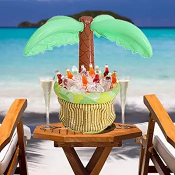 Jää Bucket Vikerkaar Pilved Kookospähkli Puu Juua Omanik Vee-Lõbus Mänguasi, Täispuhutavad Ujuvad Suvel Beach Party Lapsed Topsihoidja