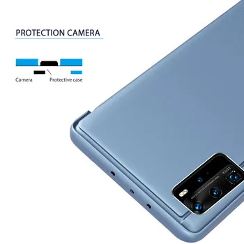 Eest Xiaomi Mi 10T 10 T Pro 5G Juhul Luksus PC, Smart Mirror Vaadata Nahast Seista luuk jaoks Mi10T 10T Lite Põrutuskindel Coque Capa