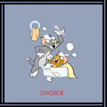 Koomiks Anime Armas Kass ja Hiir Raud-üleandmise kohta Riietus DIY soojusülekande Termo-Kleebis Triikimine Plaastrid Custom Patch