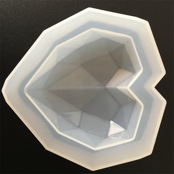3D Diamond Seep Hallitusseened Armastus Südame Kuju Küünal silikoon hallituse Kook Kaunistamiseks Šokolaadi Küpsis Muffin Küpsetamine vahend hallituse Magustoit