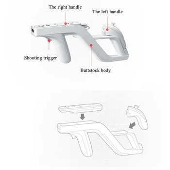Uus Shooting Mängud, Püstol Kontroller Mänguasja Shooting Gun Nintendo Wii Nunchuk Motion Plus pulti Mängu 20#