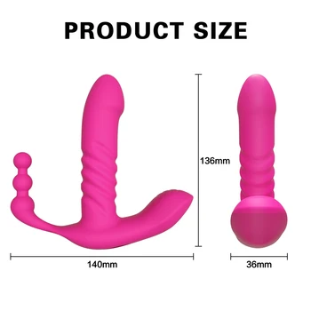 Kandke Dildo Vibraator Sex Mänguasjad, Naiste 3 IN 1 Vajutame Vibraator Naiste Orgasm Masturbator Butt Plug Anal Kliitori Stimulaator