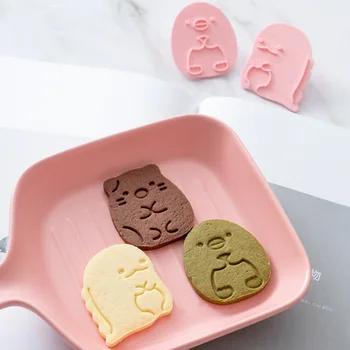 6TK Nurgas Bio Set Cookie Cutters 3d Cartoon Hallituse Plastikust Vajutades Lõbus, Küpsetamine, Ehisliist Ükssarvik Küpsise Hallituse DIY Küpsise Vahendid