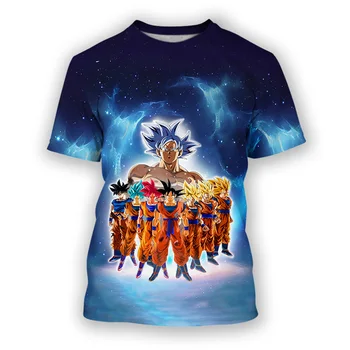 Dragon Ball Goku Vegeta 3D Tshirts Lapsed Riided Jaapani Anime Kostüüm Suvel Moe Laste Riided Gohan Beerus Topid-T-särk