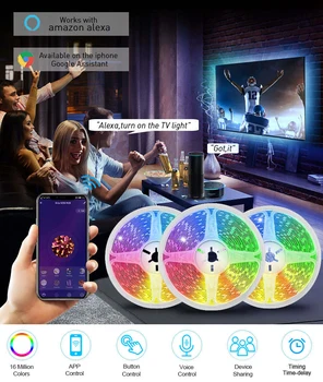 Bluetooth-RGB Kontroller LED Riba RGB 12V Controlthe Valgus Alexa Google Assistent Tuya App Arukas Elu