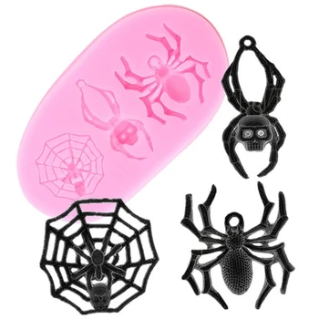 Spider Epoksüvaik Hallituse Võtmehoidja Ripats Silikoonist Vormi DIY Crafts Ehted Kõrvarõngad Dekoratsioonid, Kaunistused Casting Tööriist