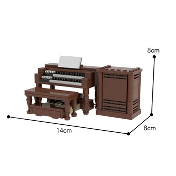 KES Hammond B3 Klaver Mini muusikariista ehitusplokid Mudel Tellised Loominguline Aju Mäng DIY Mänguasi Lastele Sünnipäeva Kingitus