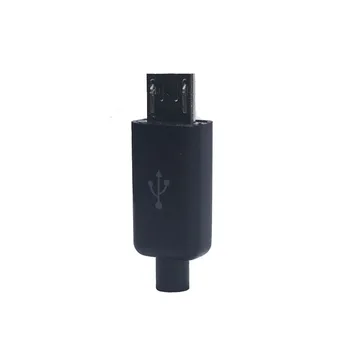10tk/palju USB-mees pea 5-pin koos mantel micro-usb-pesa pesa plastikust kest jack saba Sockect plug terminal DIY