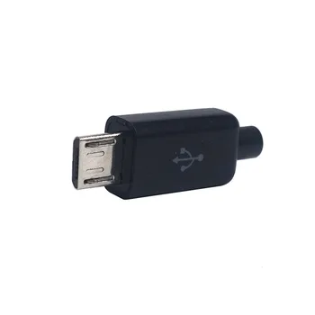 10tk/palju USB-mees pea 5-pin koos mantel micro-usb-pesa pesa plastikust kest jack saba Sockect plug terminal DIY
