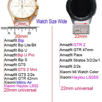 Silikoonist Rihm Jaoks Xiaomi Amazfit GTS 2 Mini 2e Piiripunkti U Pro S GTR 42mm Käevõru Käepaela 20mm Smart Watch Värvi Disain Watchband