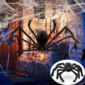 1TK Halloween Rippuvad Kaunistused Giant Spider Maja Kummitab Väljas Õue Halloween Spider Decor Maja Kaunistused