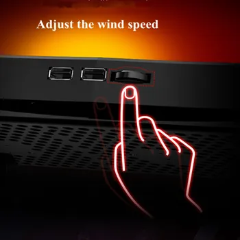 17inch Gaming Laptop Jahuti 3 Fännid Led-Ekraan, Kaks USB-Porti 2600RPM Sülearvuti Jahutus Pad Sülearvuti Seista Sülearvuti