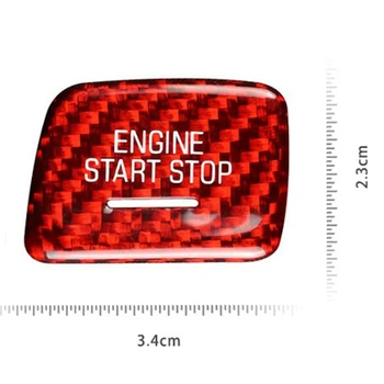 Sport Punane süsinikkiust Võtmeta Mootori käivitamiseks Nuppu Kate Sisekujundus jaoks Corvette C7