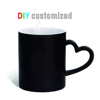 DIY Kohandatud 350ML 12oz Keraamiline Kruus Magic Personaliseeritud Kohvi Piima Tassi Loominguline Esitada Armas Printimine Foto LOGO Tekst