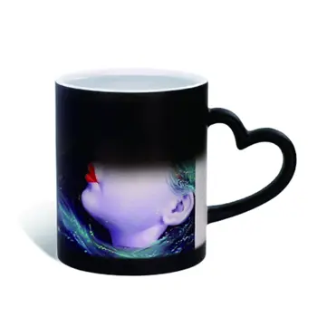 DIY Kohandatud 350ML 12oz Keraamiline Kruus Magic Personaliseeritud Kohvi Piima Tassi Loominguline Esitada Armas Printimine Foto LOGO Tekst