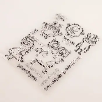 Monster Silikoon Selge Pitser Stamp DIY Scrapbooking Reljeef fotoalbumi Dekoratiivne Paber-Kaardi Käsitöö Kunst Käsitöö Kingitus
