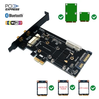 PCI-E WiFi Adapter Mini PCI-E PCI-E Võrgu Kaart mSATA SSD SATA 2.5 Adapter SIM Kaardi Pesa 3G/4G/LTE-Wi Fi Adapter