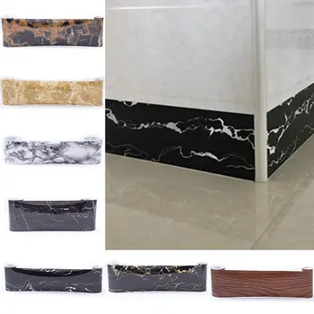 5M PVC Veekindel Talje Joont Puit marmorja mustriga Isekleepuv Põrandaliistud Line Tapeet elutuba Decor Piiri Seina Nurgas Kleebised