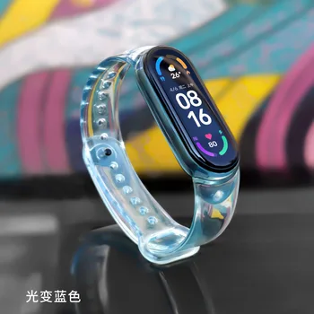 Uus Fashional Läbipaistev Watchband Jaoks Xiaomi Mi Band4 3 5 6 Rihm silikoonist Asendaja Xiaomi Mi Band5 4 3 6 Kalle koos