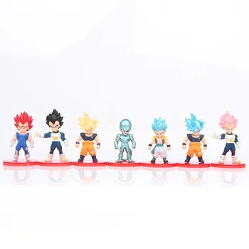 16pcs/set Dragon Ball Z Son Goku Vegeta Tegevus Mini Joonis Super Saiyan Figura Lapsed Kingitus Figuriin Mänguasjad