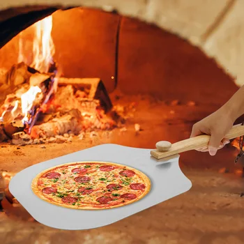Anti-põletushaavu Pizza Kopad Pikk Puidust Käepide Ring Kõrge Kvaliteediga Roostevabast Terasest Kook Kühveldada Küpsetamine Vahend Köök Tarvikud