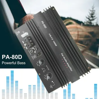 12V 1000W Võimendi Juhatuse Mono Car Audio Võimendi Võimas Bass Basskõlarid Amp Auto Muutmine PA-80D
