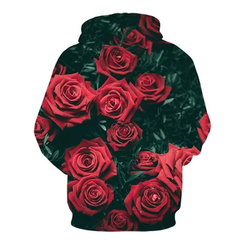 Retro lill 3D Trükitud topp Naljakas stiilis Dressipluus kõrge kvaliteedi hupparit Isiksuse Casual Kapuutsiga Pullover harajuku mantel Tops